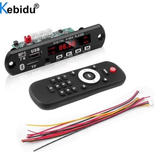 MP5 Player Audio Video Bluetooth Decoder Board Support USB TF MP3 WAV Lossless Decoding Car Player Electronic PCB Board Module