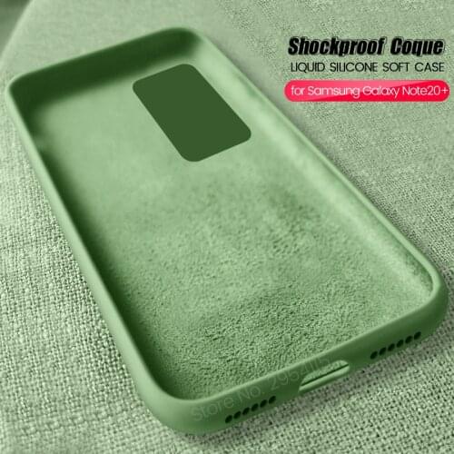 Rubber Liquid Silicone Soft Case For Samsung Galaxy Note 20 Ultra Case Shockproof Coque On Samsun Note20 20Ultra SM-M986F Cover