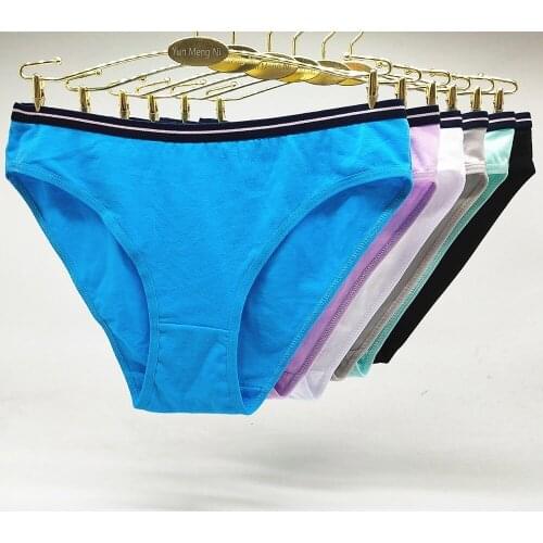 New Lot 12 PCS Woman Comfortable Underwear Womens Cotton Sexy Panties Full Striped Briefs Low Rise Lingerie Intimates for Women