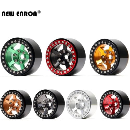 NEW ENRON CNC Metal Beadlock 5-Spokes Wheel Rim Hub 1.9" for 1/10 RC Crawler Traxxas TRX4 Axial SCX10 90046 Defender D90 D110