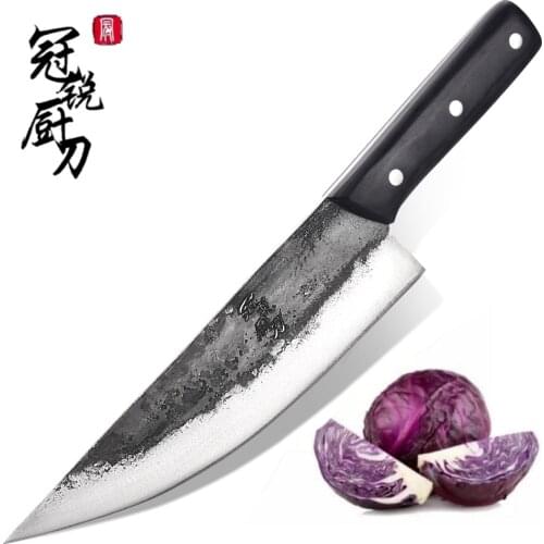 Handmade Chinese Chef Knife Clad Forged Steel Boning Slicing Butcher Kitchen Knives Made in China Kitchen Tools Professional NEW