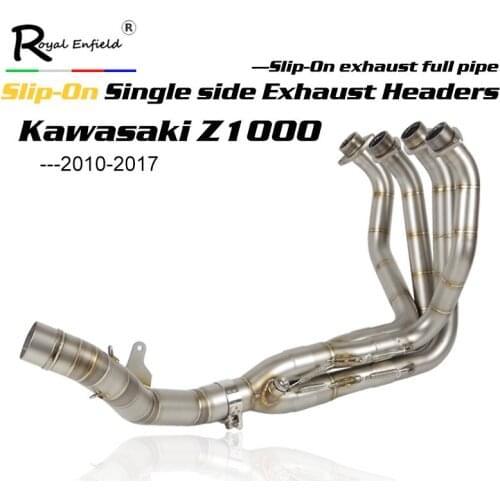 Z1000 2010-2017 Slip-on Single Right Side Exhaust Headers Middle Front Pipe Escape Down Pipe Elbow for Kawasaki Z1000 2010-2017