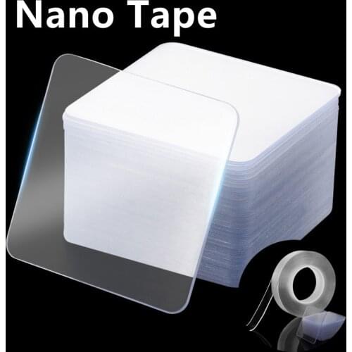 Transparent Nano-tape Punch-free Seamless Adhesive Wall Sticker Patch Paste Tape Multifunction Anti-Slip Pads Magical Tape