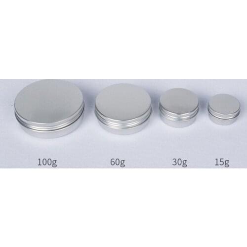 15g 30g 60g 100g 30pcs empty aluminum ointment box aluminum cream jar cosmetic bottle with screw cap metal container pot