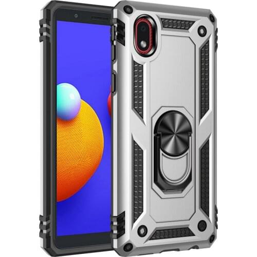 For Samsung A01 Core 2020 Luxury Case Metal Ring Car Phone Holder Back Shell for Samsung Galaxy A01 Core Case Samsung A 01 A013