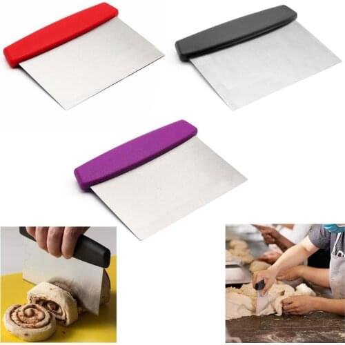 Dough Scraper Stainless Steel Bench Scraper Cutter Kitchen Accessories Multi-Purpose Pastry Bench Scraper for Bread