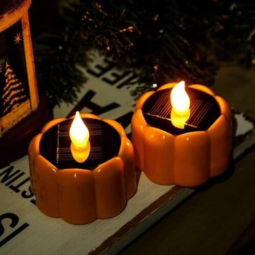 Led Pumpkin Lantern Halloween Party Decoration Lantern Candle Fairy Lights Solar Light Christmas Lights Room Decoration