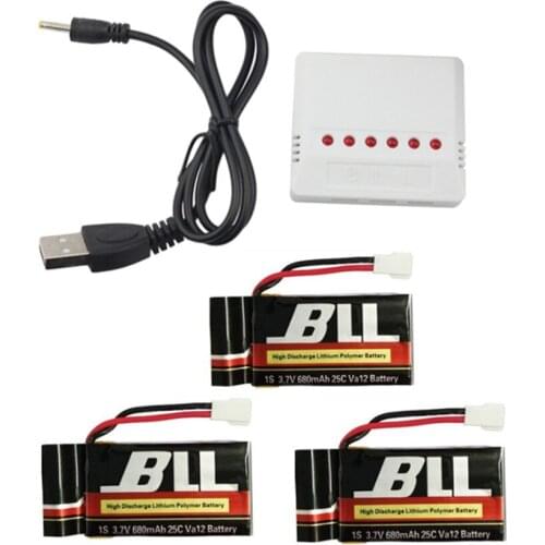 Syma X5 X5C X5SC X5C-1 H5C V931lithium battery and balance charger 1 rechargeable 6 680mAh 3.7V lithium battery accessories