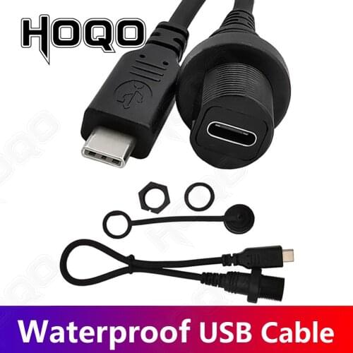 30cm USB-C IP67 Waterproof Cable USB Type-c 3.1 IP 67 Male to Female Panel Mount Water Proof Connector Extension cord