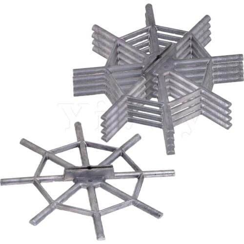 Yibuy Silver Guitar Spider Bridge for Resonator Dobro Guitar Replacement Set of 5