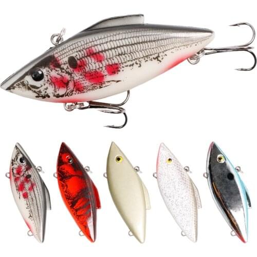 1Pcs Rotating Metal VIB Bait Artificial Sinking Swim Minnow Wobbler Plastic Hard Lures Crankbait Winter Sea Diving Swivel Baits