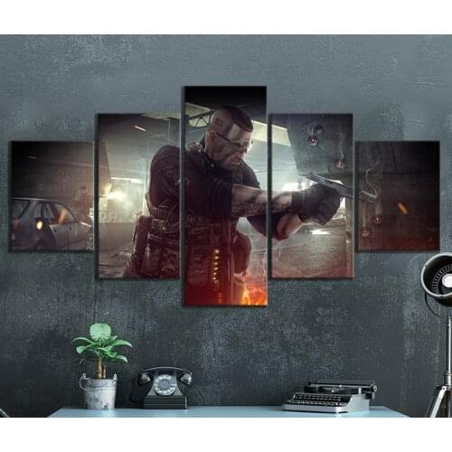 5 Piece Decorative Painting Poster New Fashion Office Home Mural Poster Escape From Tarkov Video Game Painting Wholesale