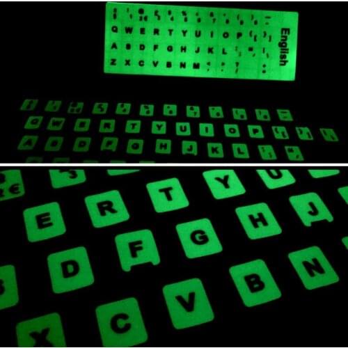 781E Fluorescent Keyboard Stickers Luminous Waterproof Keyboard Protective Film