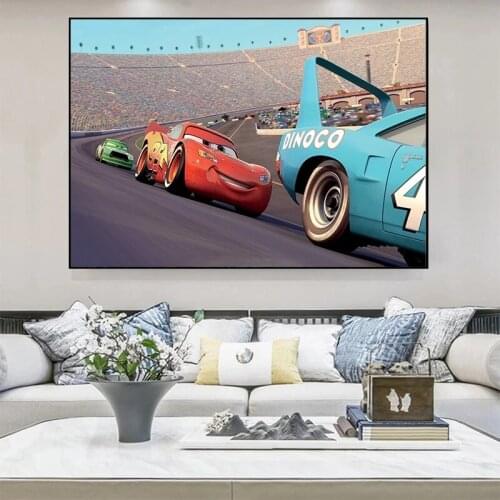 Abstract Graffiti Art Wall Picture Disney Cars Poster Animation Canvas Painting and Print for Living Room Home Decor Unframed