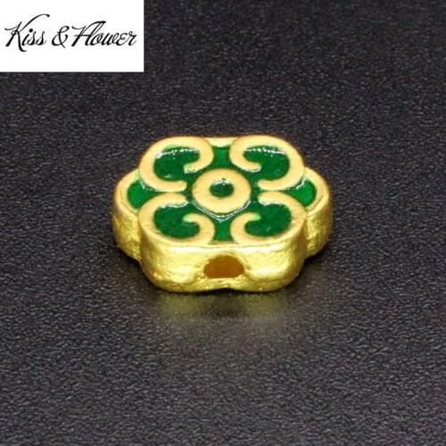KISS&FLOWER AC63 Cloisonne Fine DIY Jewelry Making Accessories Findings Fittings Bracelet Necklace Looses Vintage Spacer Beads