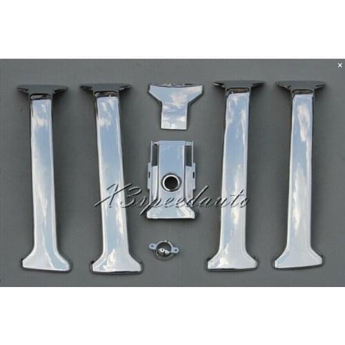 Free Shipping Car Styling Chromed Grill Grille Trim Cover 7PCS For Toyota Land Cruiser Prado 2014 WITH CAMERA