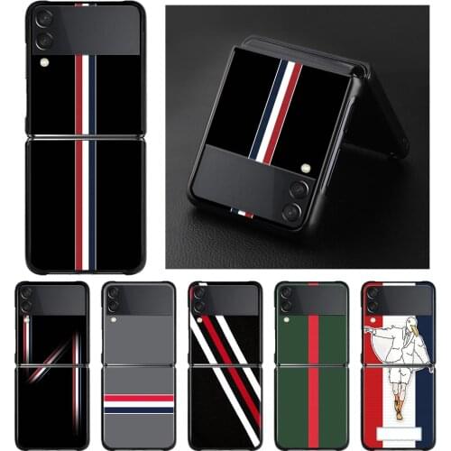 Tom Brown Black Hard Shell For Samsung Galaxy Z Flip3 5G Cover for Samsung Galaxy Z Flip PC Case Cover Fundas