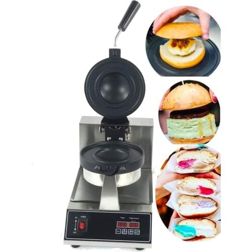 Digital Donut Ice Cream Dessert Italy Gelato Panini Press Maker Commercial Krapfen Warmer Machine Burger Press Make