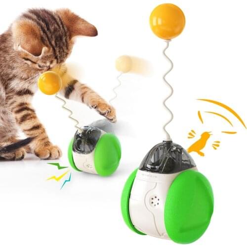 Electric Cat Interactive Toy Pet Swing Toys Kitten Toy Pet Stick Cat Tumbler Toy KittenBalance Car Cat Chasing Toy Pet Supplies