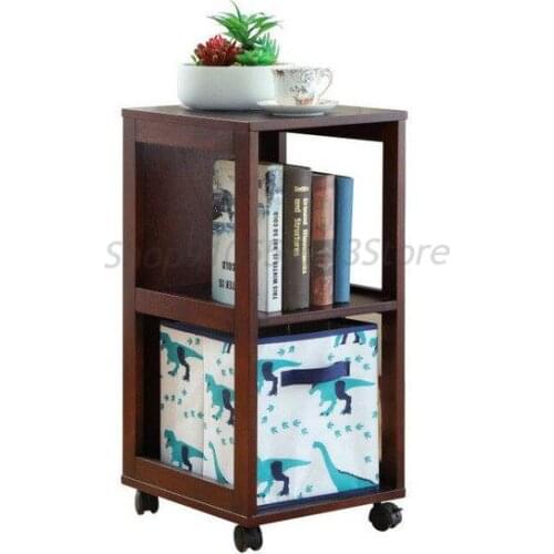 European Solid Wood Side Table Storage Sofa Side Table Small Coffee Table Mobile Corner Table Flower Table Shelf Cloth Basket Co