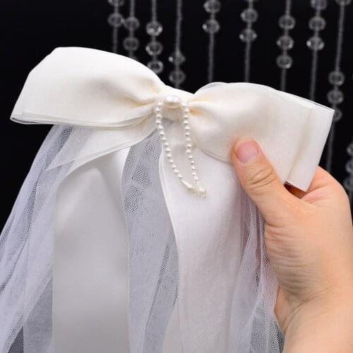 OLOMLB V16 Cheap Two Layears White Ivory Wedding Veil Bridal Veil Short Tulle Veils Wedding Accessories