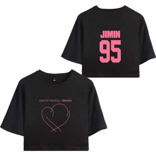 Hot Sale Kpop T-shirt JIMIN J-HOPE SUGA JIN Map Of The Soul Persona Butter Crop Womens T-shirts Girls Short Custom made