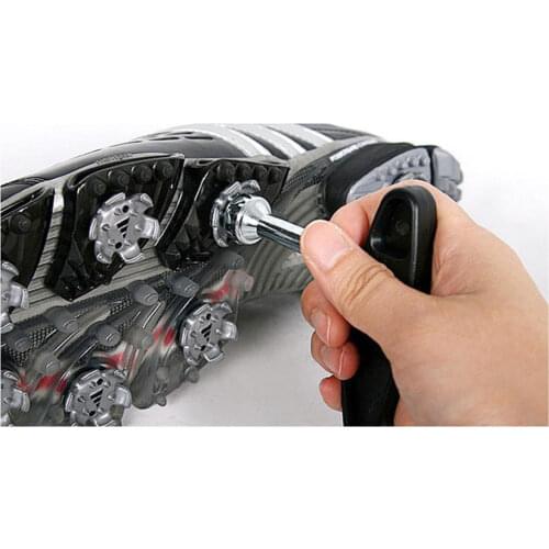 Golf Spike Wrench Remover Tool Outdoor Sport Golf Shoe Cleats Ratchet Key Handle Twist Nail Puller Golf Accessories Training Aid