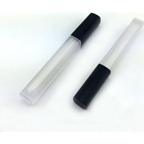 50pcs/lot Frosted Empty Lip Gloss Tubes Container With Brush 128mm x 16mm Make up Toll For Lip Gloss Cosmtic Container