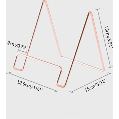 Creative Geometric Storage Rack Simple Wrought Iron Organizer Book Stand Holder