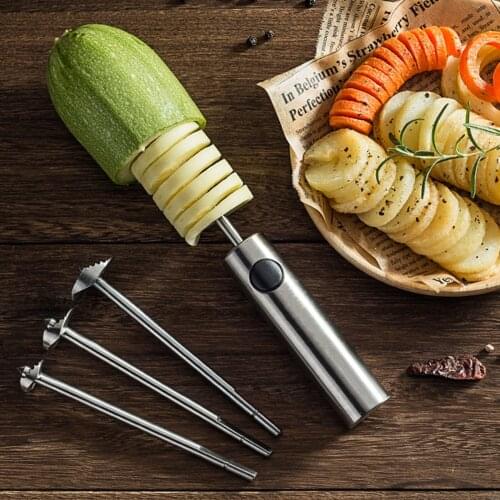 Creative 304 Stainless Steel Fruit core Vegetable Core Core Digging Artifact Vegetable Cutte + 4pc blade Reusable Useful L*5