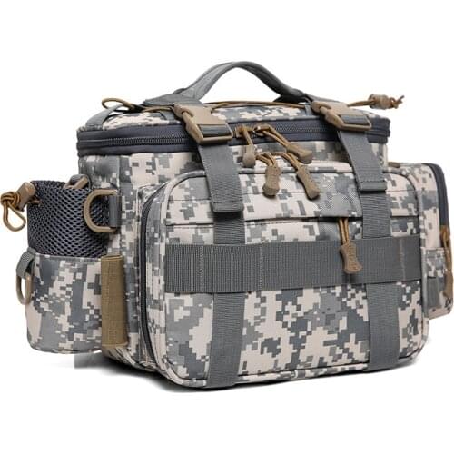 Multifunctional Waterproof Fishing Bag Outdoor Sports Waist Pack Fishing Lures Gear Durable Storage Single Crossbody Bags XA279Y