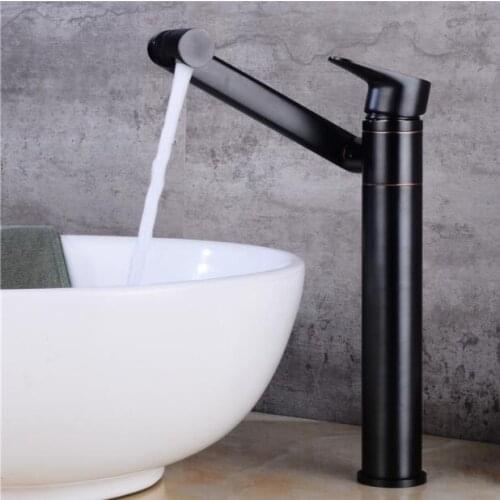 Fashion Hot and Cold Brass single lever black finish single Sink Faucet Bathroom Basin Faucet basin mixer basin tap mixer