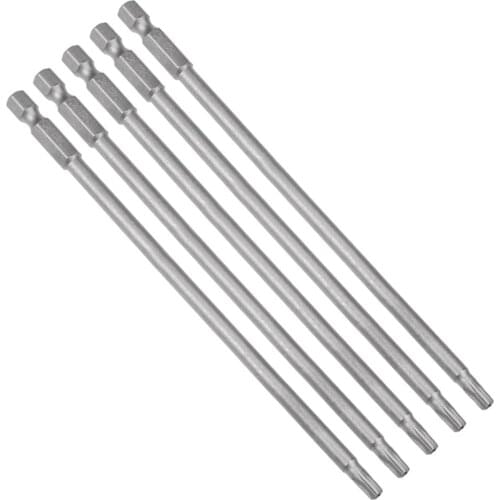 5Pc 150mm Long T20 Magnetic Torx Screwdriver Bits Set Electric Screwdriver Heads T20 Hand Tool Sets