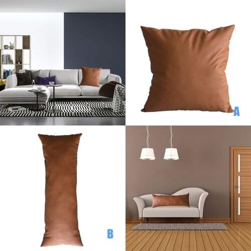 Brand New and high quality Faux Leather household products Cushion Covers Throw Pillowcase Sofa Home Decor Solid Color W30528