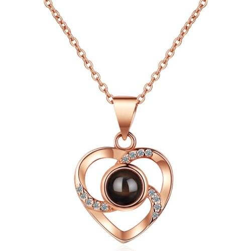 Love Heart Necklace I Love You Clavicle Pendant Wholesale Pendant Necklace for Women Dainty Gifts Necklace Jewelry Gifts