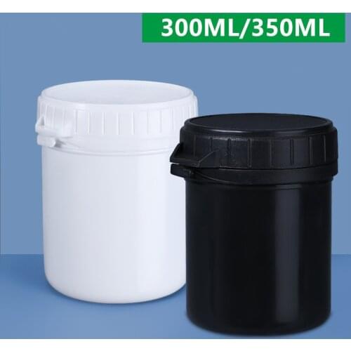 Empty 300ml 350ml Round Plastic Jar with Inner Lid Food Grade Storage Container Leakproof Liquid Cream Bottle 1PCS