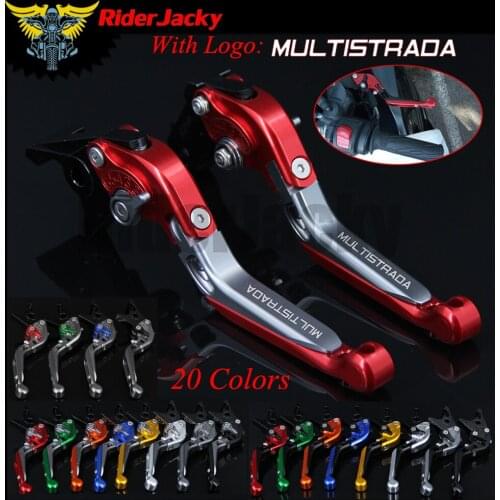 RiderJacky LOGO "MULTISTRADA" Motorcycle CNC Brake Clutch Levers For Ducati Multistrada 1000 DS 2003-2005 2004 Adjustable