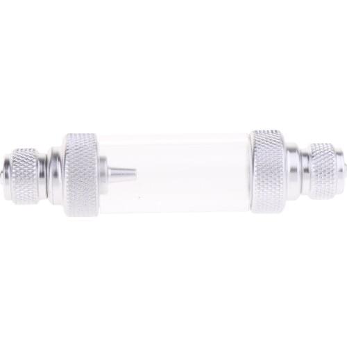 Aluminum Alloy Sliver Double Head Solenoid Regulator CO2 Aquarium Aquarium CO2 Bubble Counter