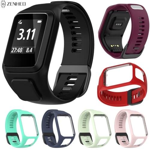 Silicone Strap For TomTom Runer 2 3 Cardio/Golfer 2/Spark 3 Smart Watch Band Replacement Watchband For TomTom 2 3 Series