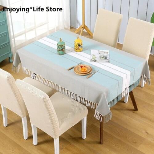 Nordic Table Cover Cotton Linen Tablecloth,suitable for Wedding Hotel Tablecloths,rectangular Table Covers and Tassel Home Decor