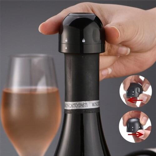 3PsVacuum Red Wine Bottle Cap Stopper Silicone Sealed Champagne Sparkling Stopper Wine Bottle Stopper Kitchen Bar Tools Barware