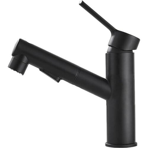 Bathroom pull water-tap Household all-copper splash-proof hot and cold wash basin faucet