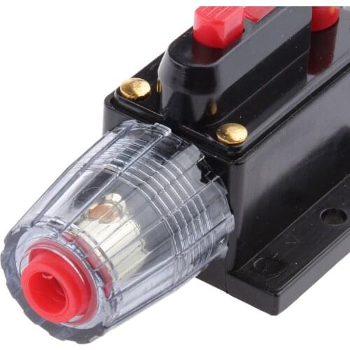 Power Circuit Breaker with In-Line Manual Reset 100A High Current Black