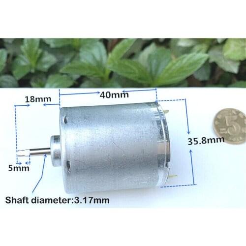 DC3.7V 5V 6V 20000RPM High Speed Carbon Brush DC 535 Motor Micro Mini Round 35.8mm Threaded Shaft DIY Toy Model Technology