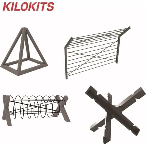 1/35 Military Anti-Tank Obstacles Set for WWII Diorama Wargaming Layout Armor Scenery Model Building Accessories Kits