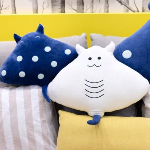 1pc simulation fish New Arrival Stuffed Animal Spinetail Devil Ray Realistic Fish Lifelike Plush Toy Soft Flying Manta Ray