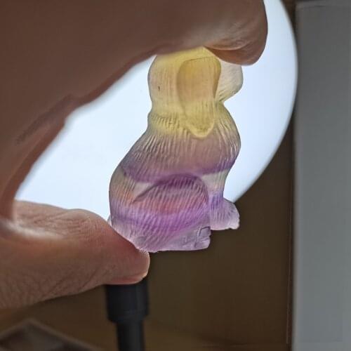 1pcsNatural Crystal Stone Fluorite Quartz Cute Dog Hand Carved Figurine Animal Fluorite Dog Statue Carving Stone Home Decoration