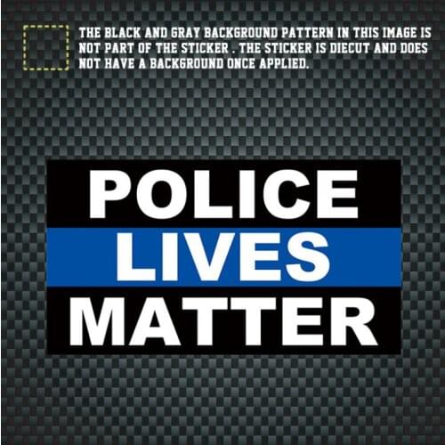 6.5*11.5 CM BLUE LINE BLUE LIVES MATTER DECAL