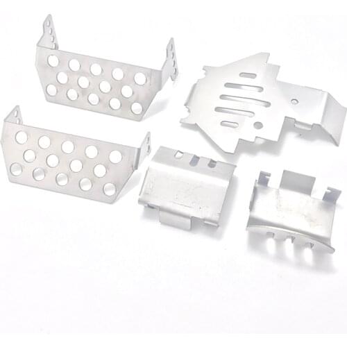 TRX4 Stainless Steel Chassis Armor Axle Protector Skid Plate for 1/10 RC Crawler for TRAXXAS TRX-4 Defender Option Upgrade Parts