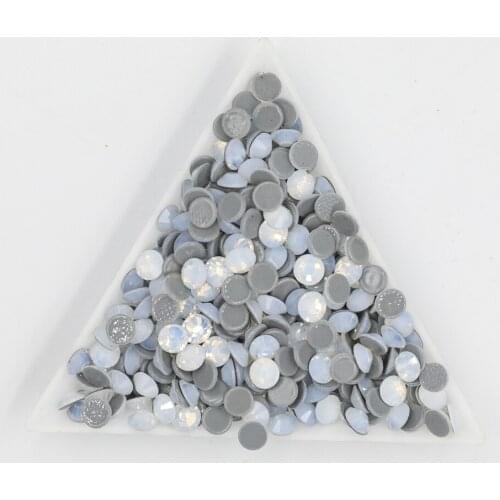 White Opal Glass 3D Nail Art Decorations Crystal Nails Glue on Rhinestones for Wearing Garment